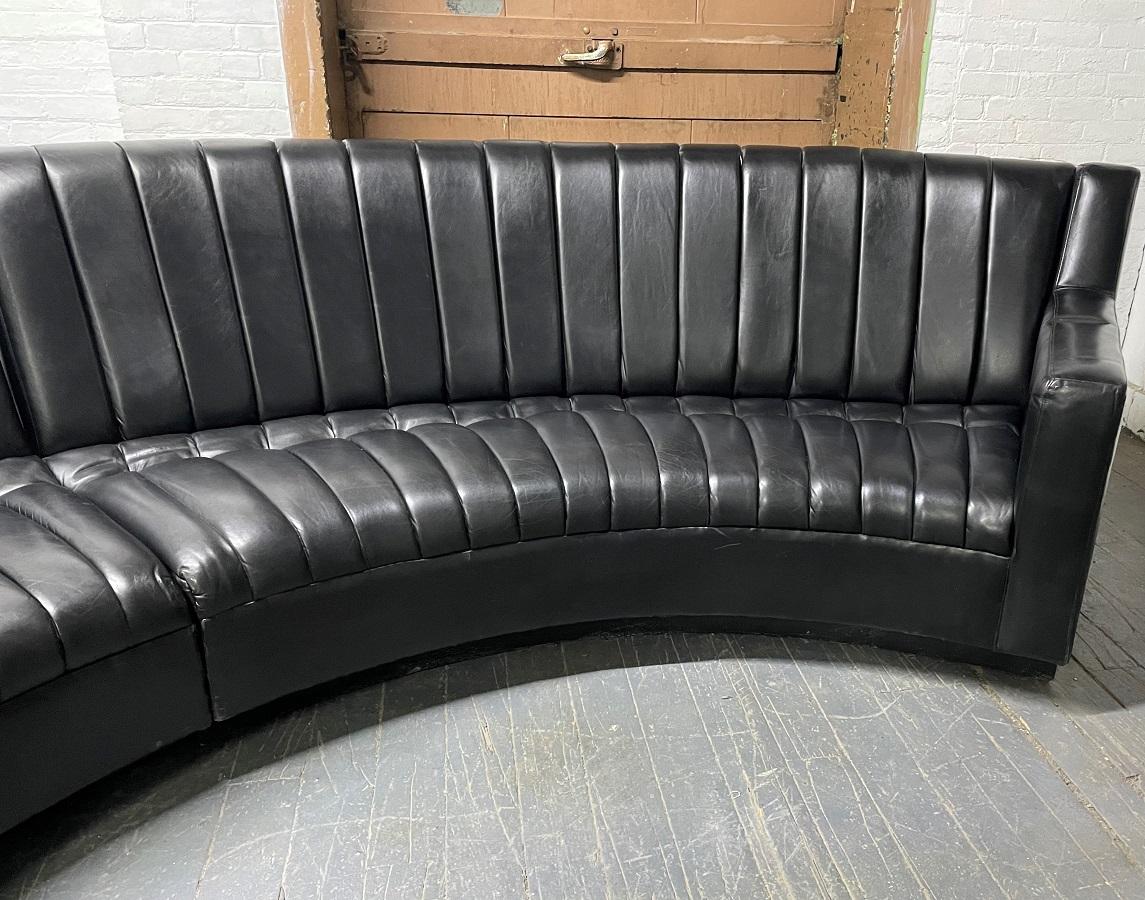 Italian Leather Sectional Sofa, De Sede Style For Sale