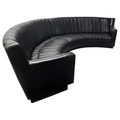 Vintage Leather Sectional Sofa, De Sede Style