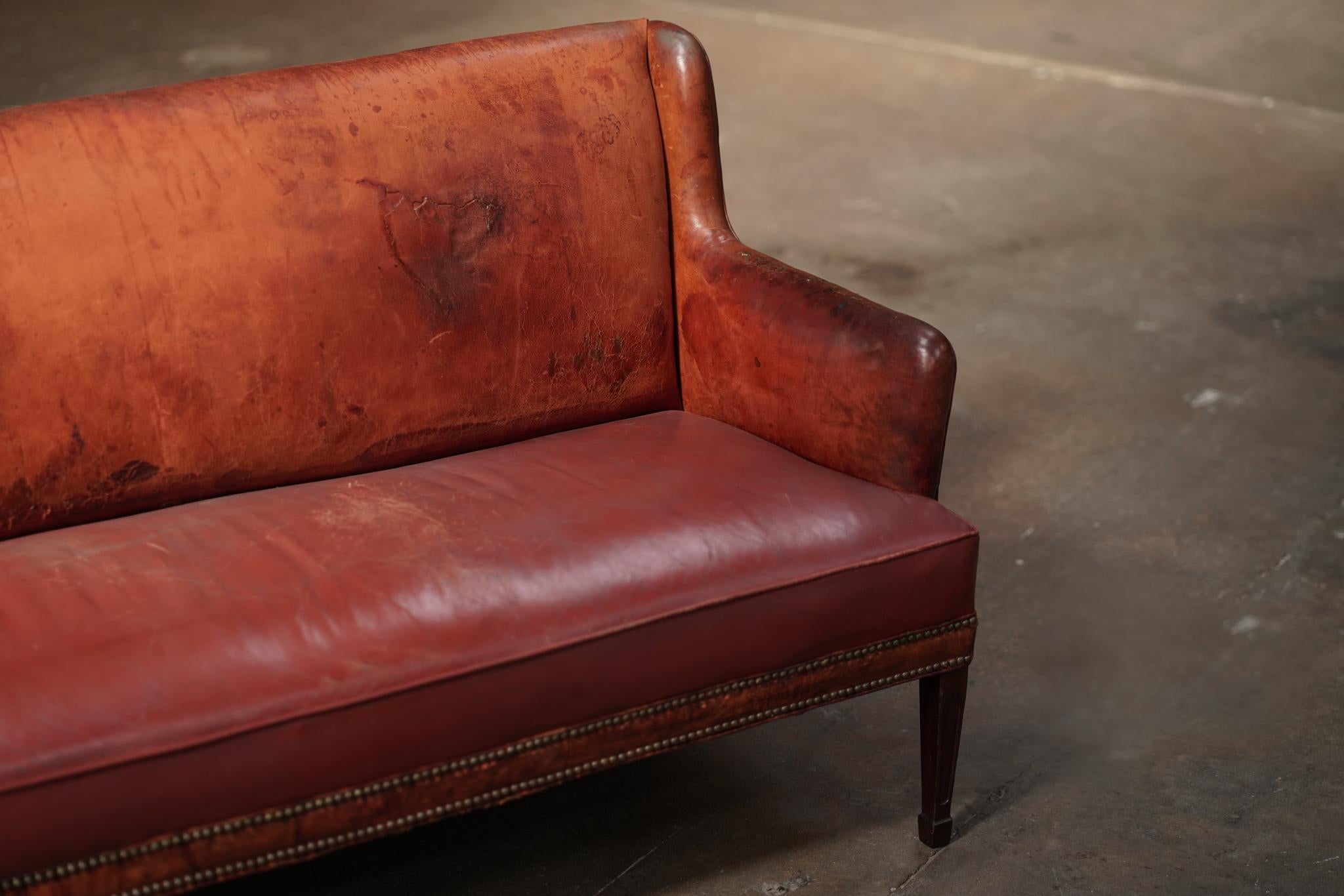 XX secolo Divano in pelle, Danimarca in vendita