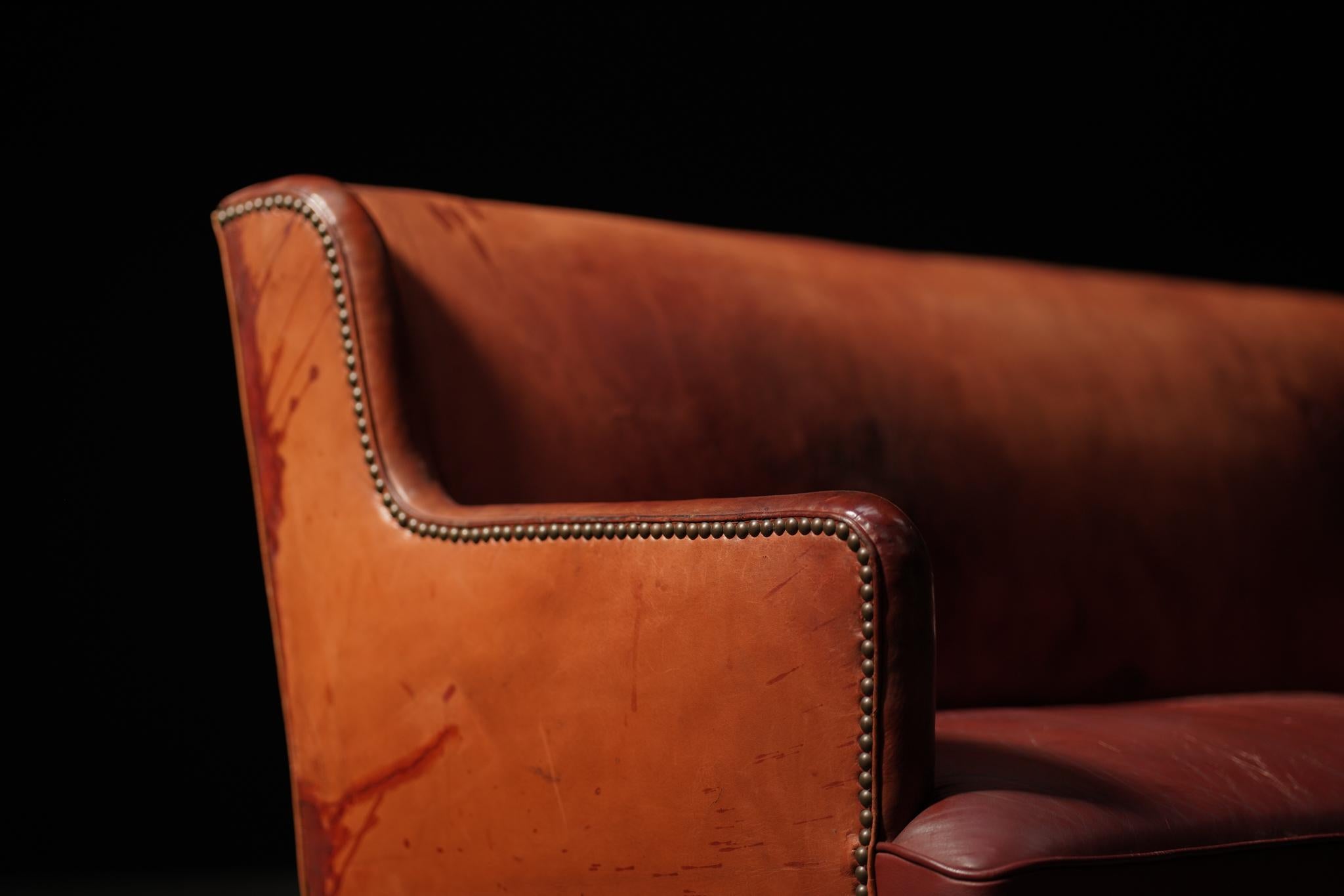 Pelle Divano in pelle, Danimarca in vendita