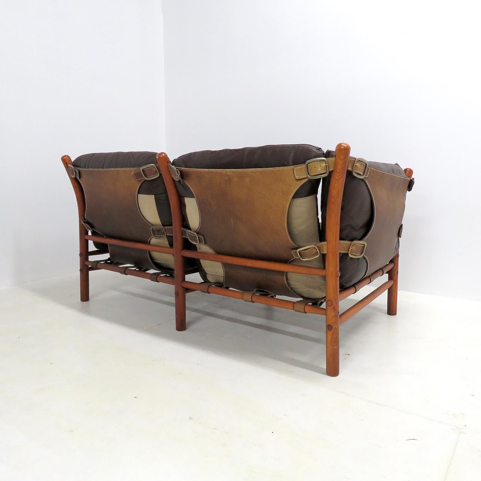 Ottone Divano in pelle modello 'Ilona' di Arne Norell, 1960 in vendita