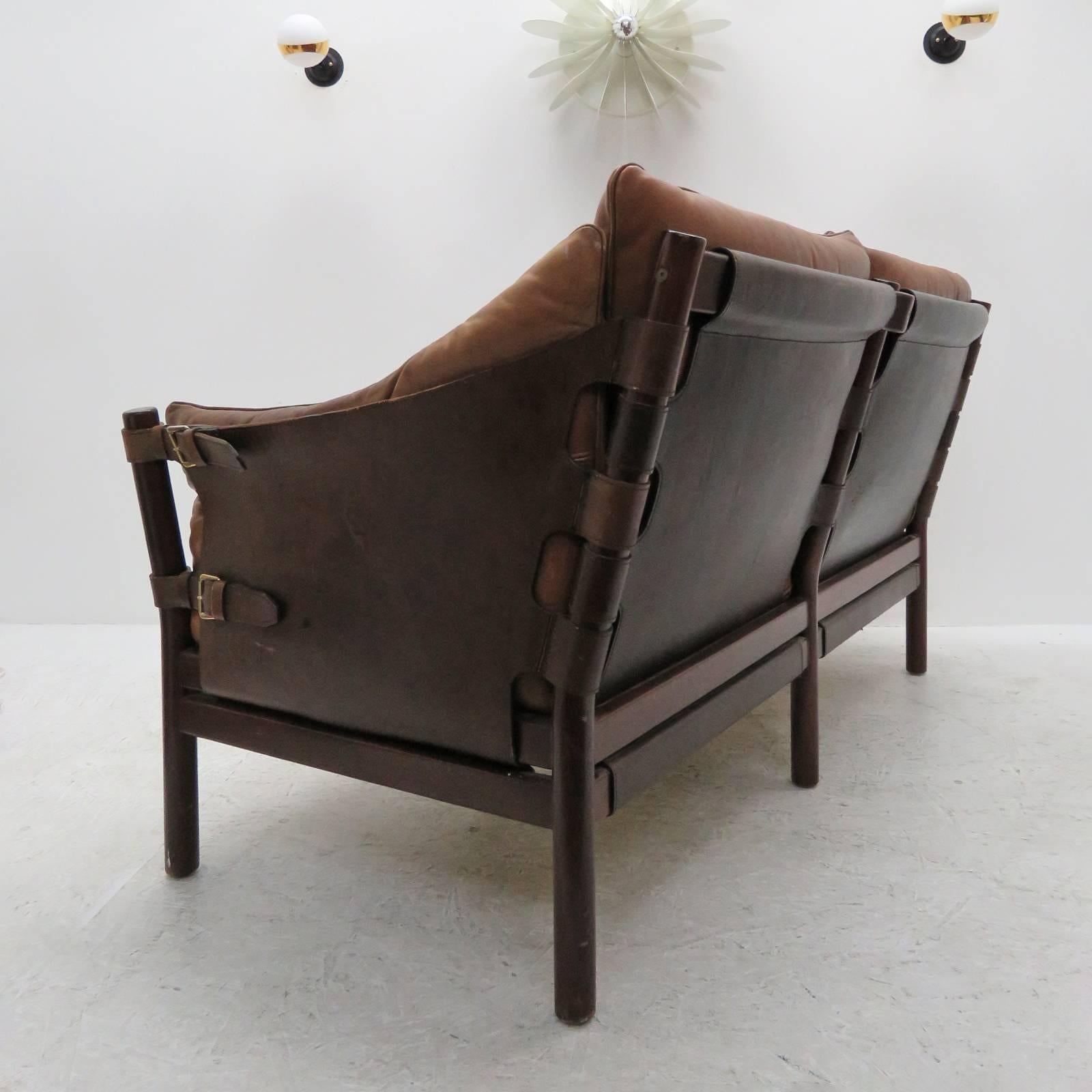 Leather Settee Model ‘Ilona’ by Arne Norell 3