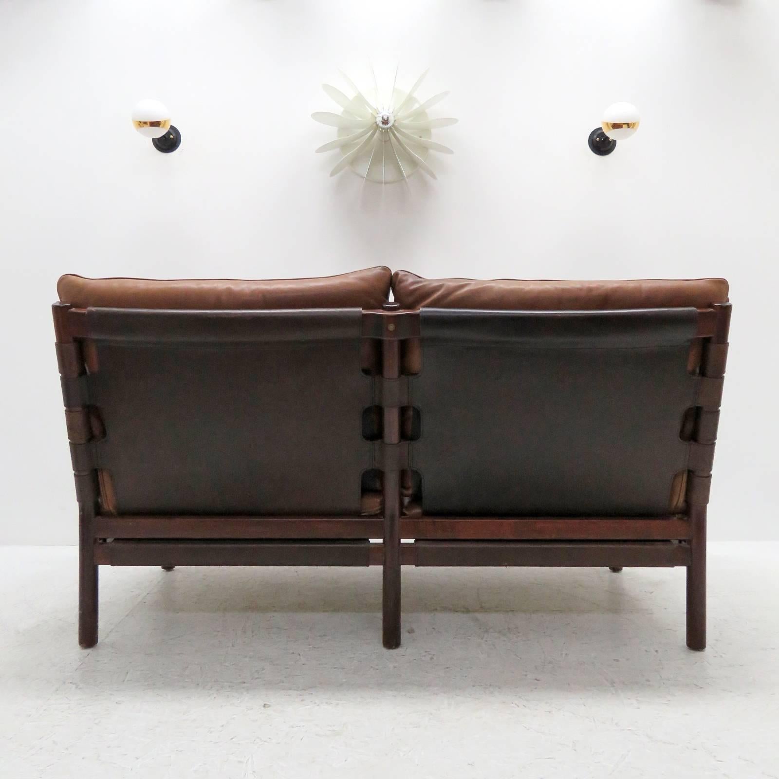 Leather Settee Model ‘Ilona’ by Arne Norell 4