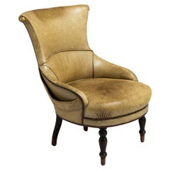 Leather Side Chair, Spain, Circa 1940