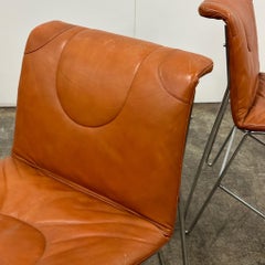 Leather Side Chairs by Guido Faleschini for Pace Collection