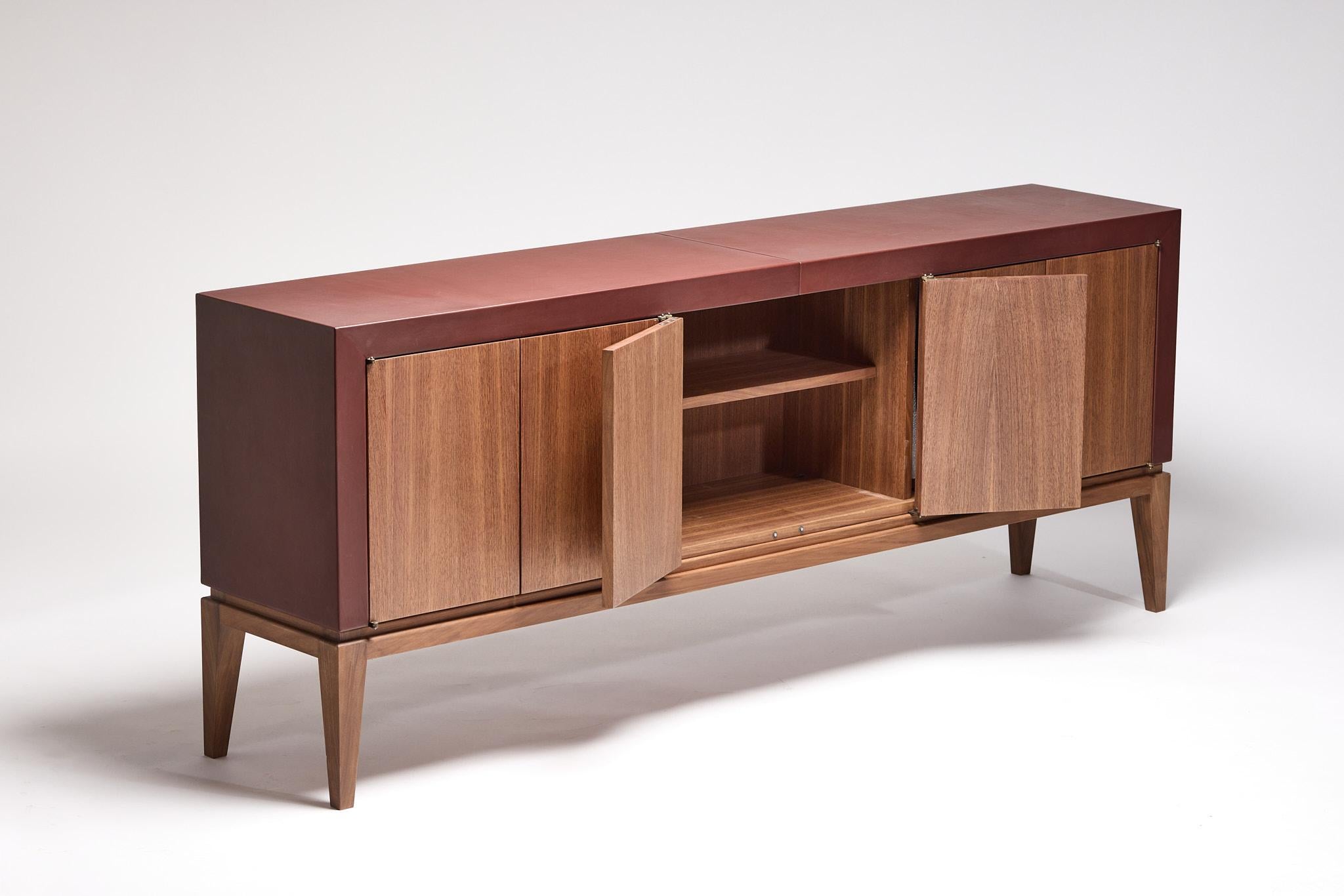 Italian Leather Sideboards by Reda Amalou, One-Off, 2019, Gallery Collection