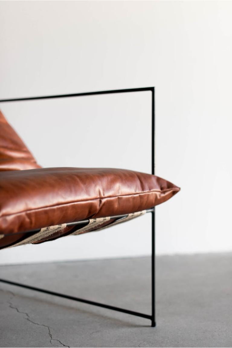 Leather Sierra Chair (HVN) by Croft House In New Condition For Sale In Los Angeles, CA