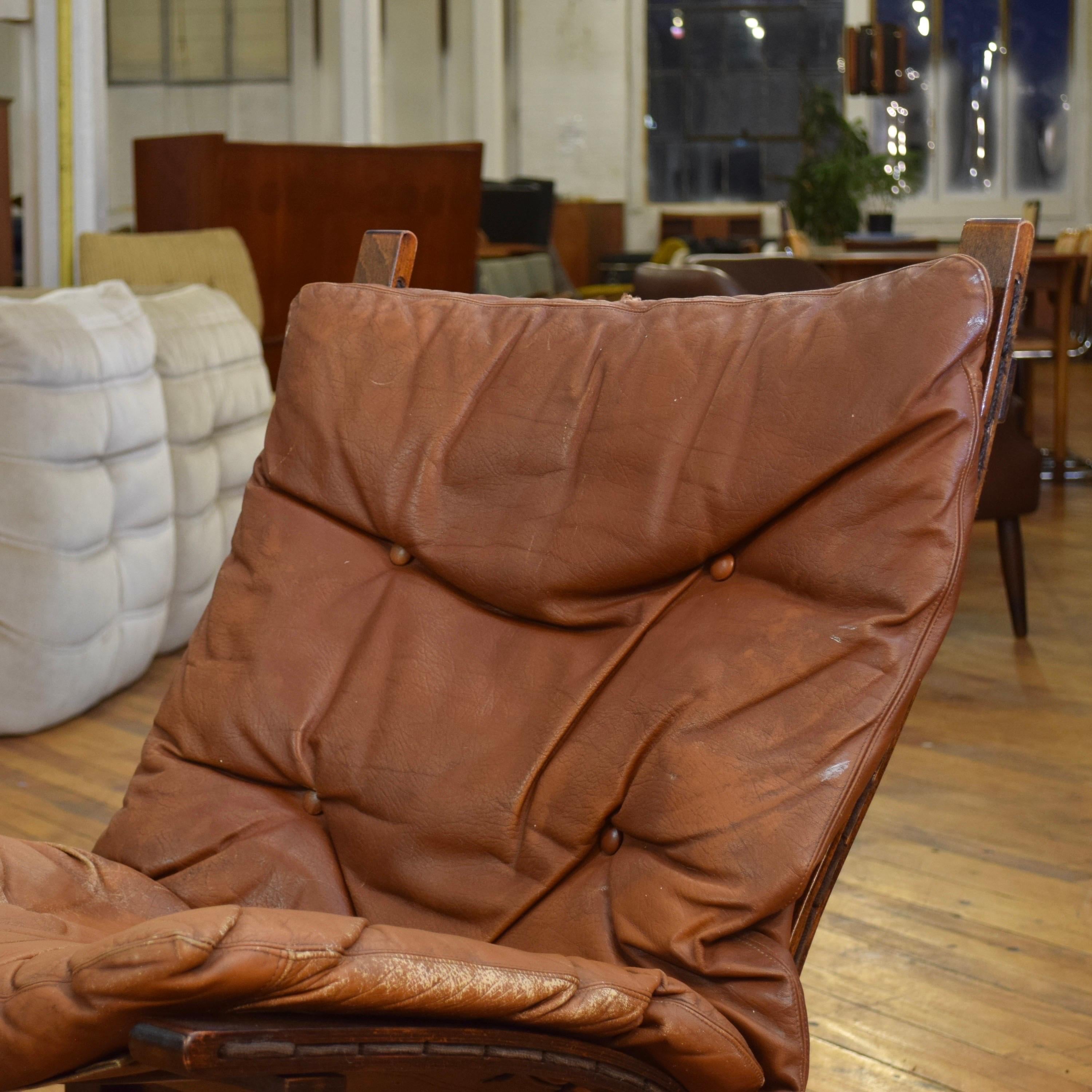 Silla de siesta de cuero de Igmar Relling en venta 1