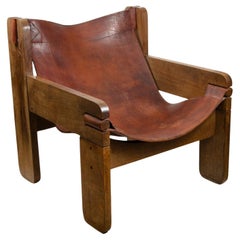 Vintage Leather "Sillon Toro" by architect Ricardo Blanco