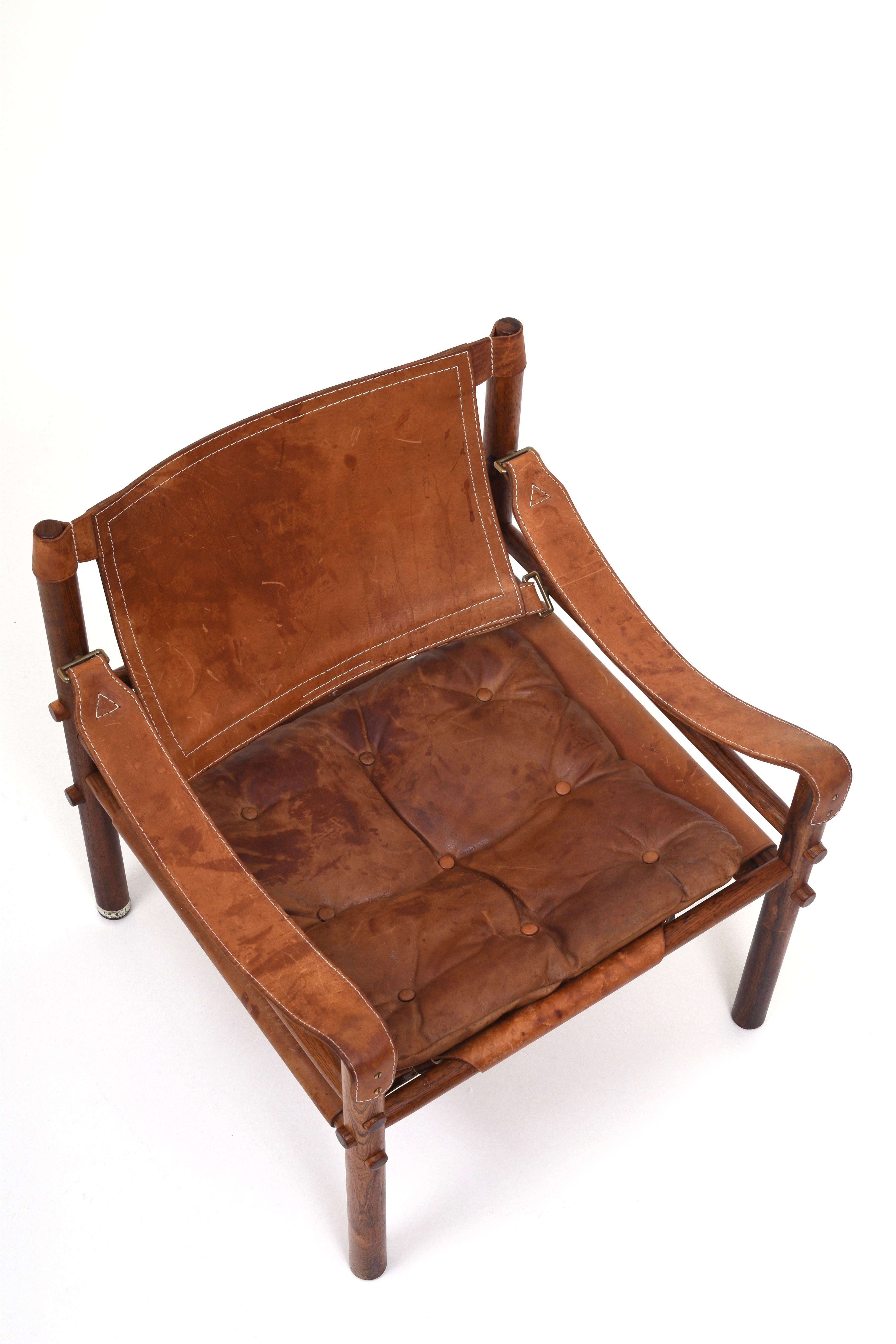 Leather Sirocco Armchair by Arne Norell, 1960s For Sale 1