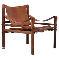 Leather Sirocco Armchair by Arne Norell, 1960s