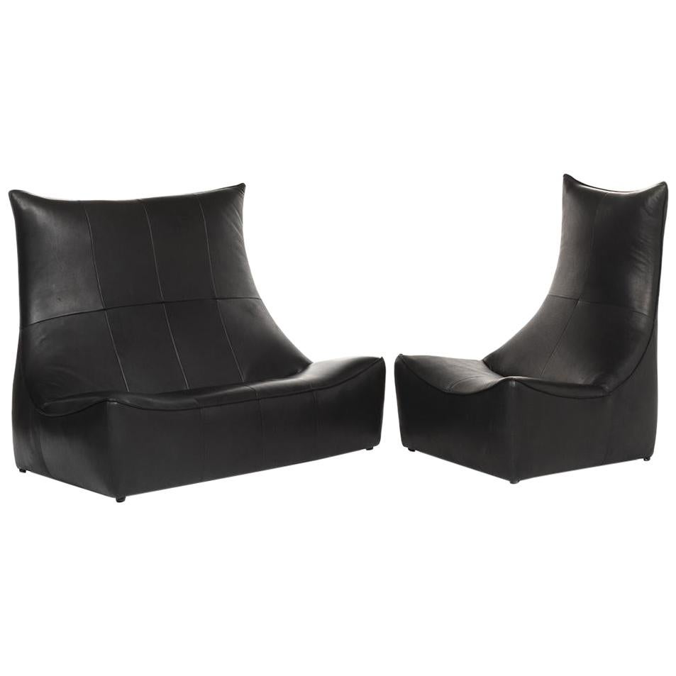 Leather Sitting Set Rock Series Gerard Van Den Berg Montis For Sale