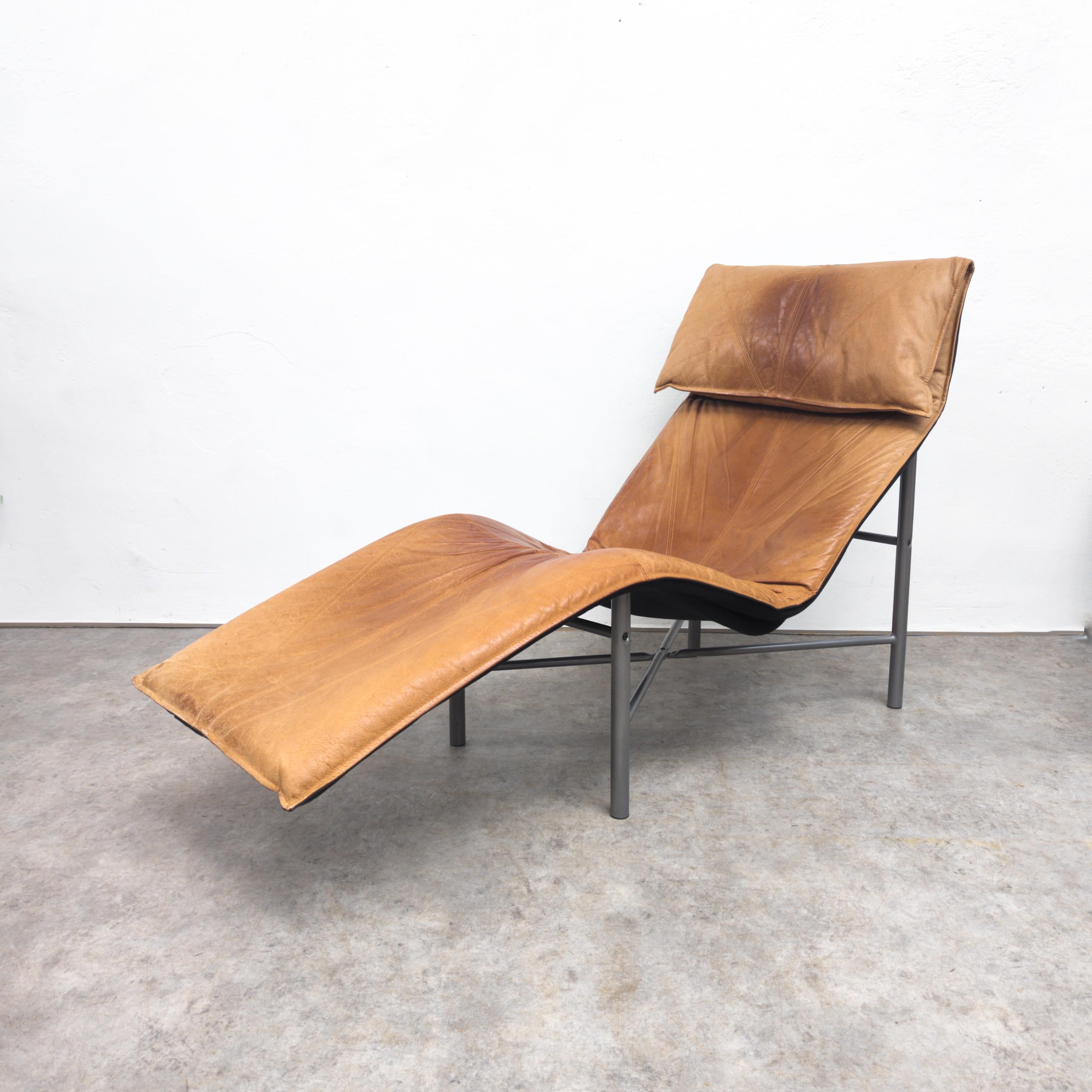 Scandinavian Modern Leather Skye lounge chair by Tord Björklund for Ikea, 1980s