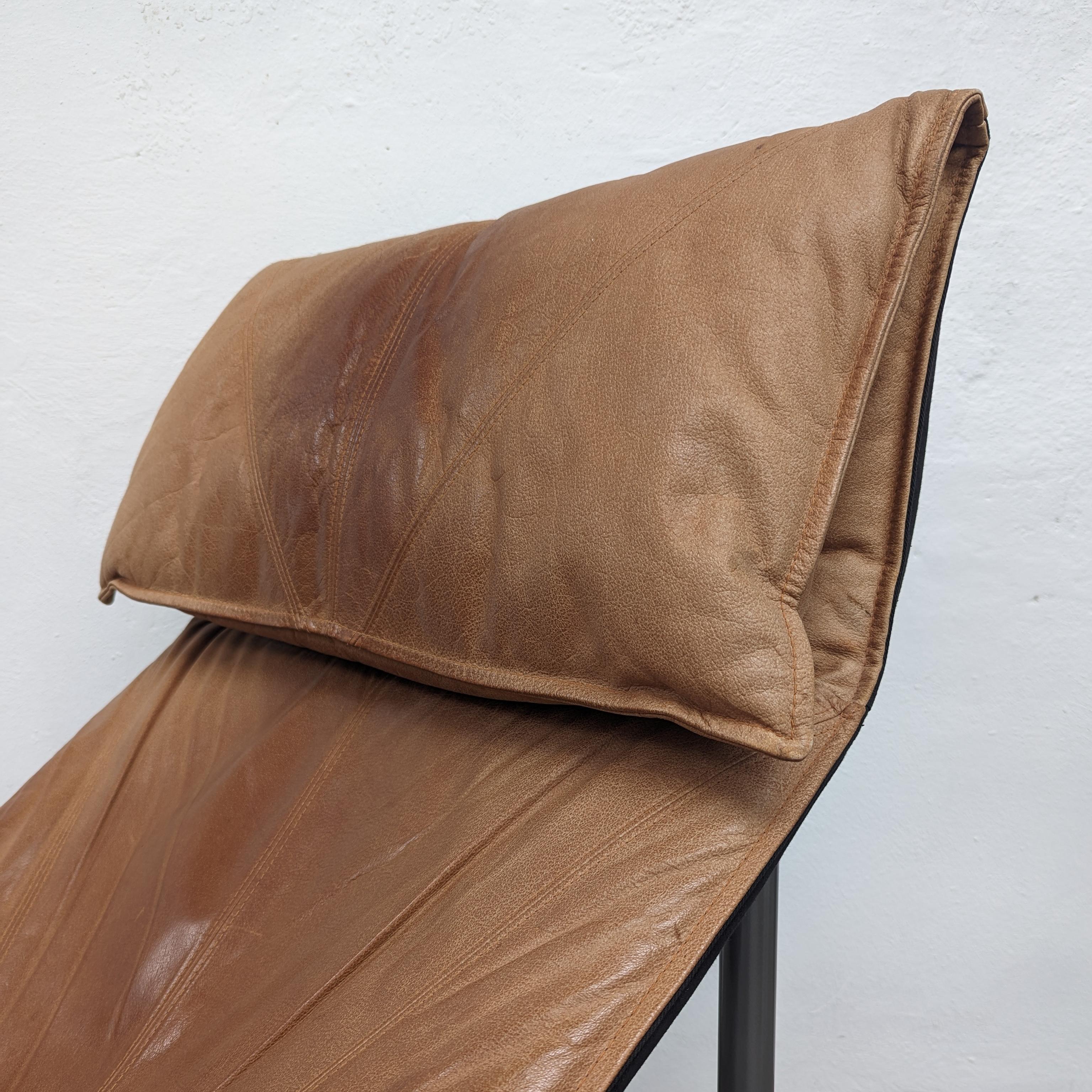 Steel Leather Skye lounge chair by Tord Björklund for Ikea, 1980s