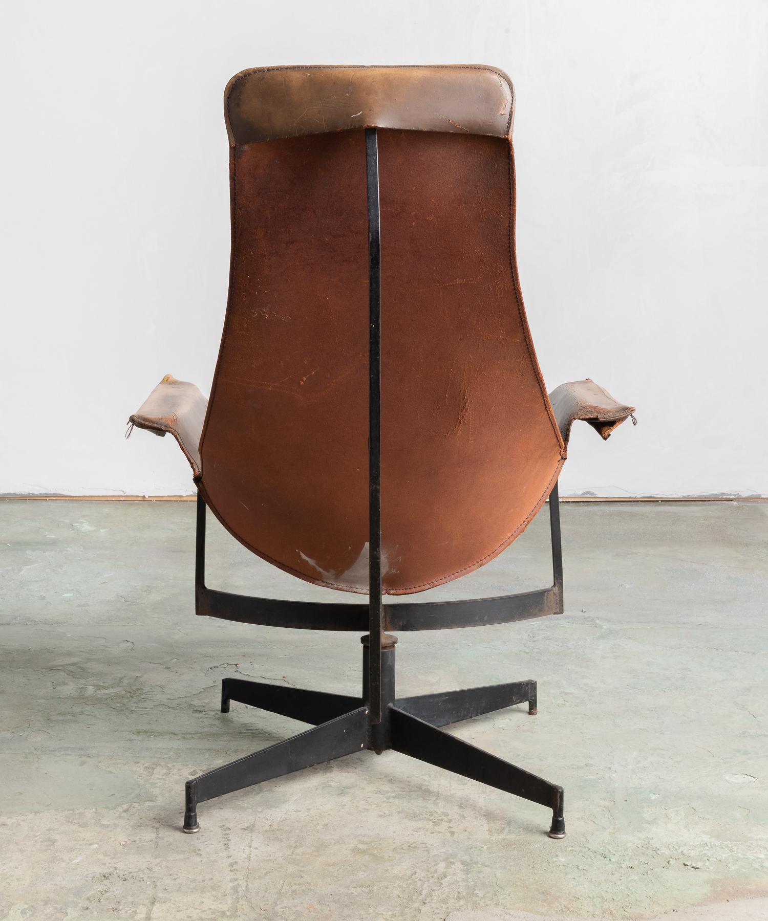 Mid-Century Modern Leather Sling Chair by William Katavolos, Germany, circa 1950