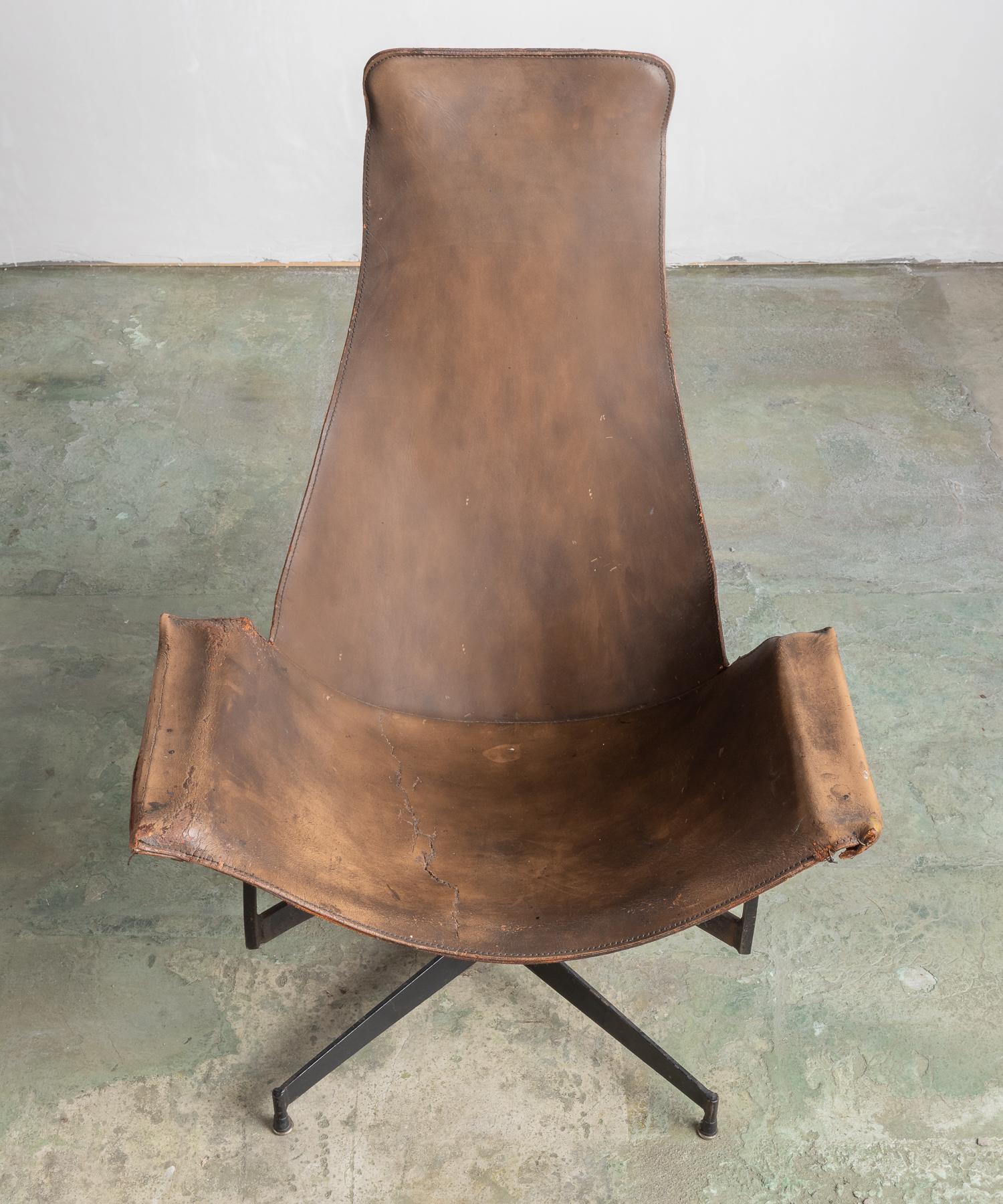 American Leather Sling Chair by William Katavolos, Germany, circa 1950