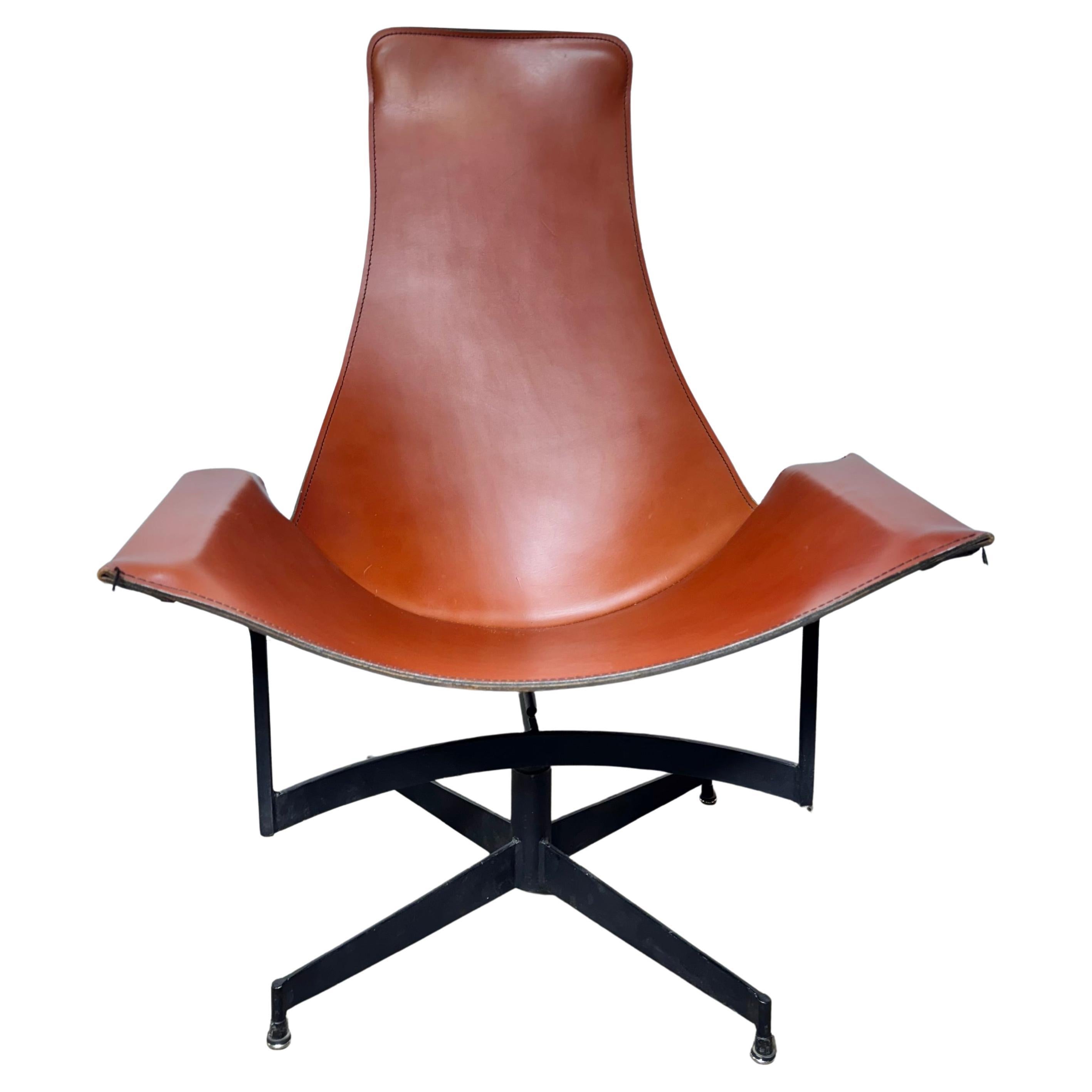Sedia K in pelle di William Katavolos,  modernista classico