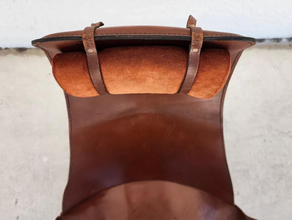Leather Sling K Chair By WILLIAM KATAVOLOS For Sale 8