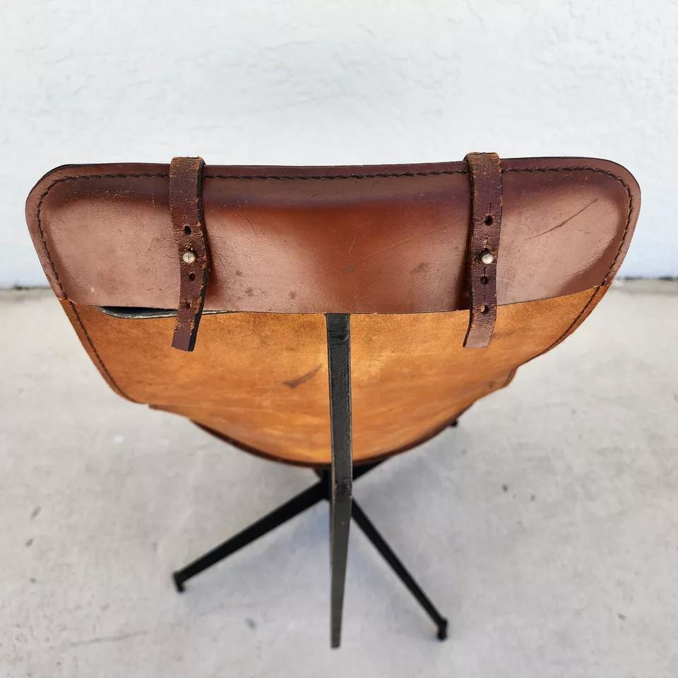 Leather Sling K Chair By WILLIAM KATAVOLOS For Sale 9