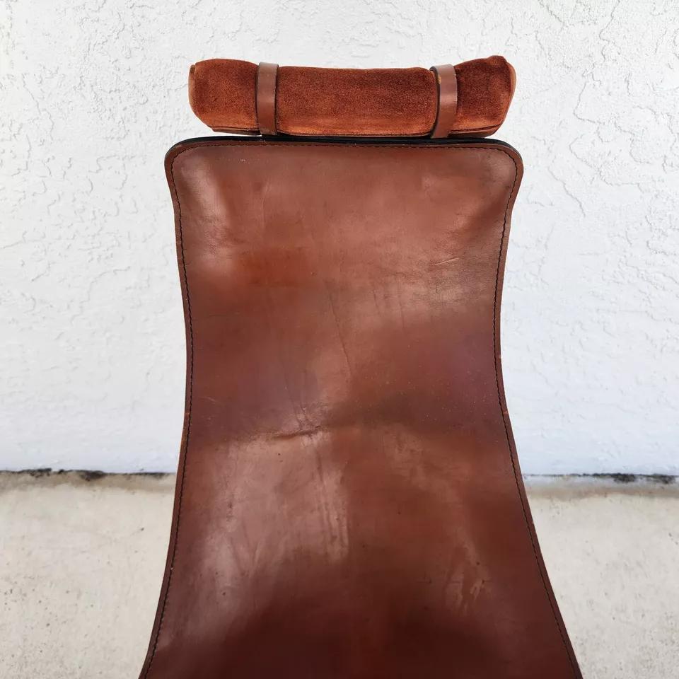 Leather Sling K Chair By WILLIAM KATAVOLOS For Sale 10