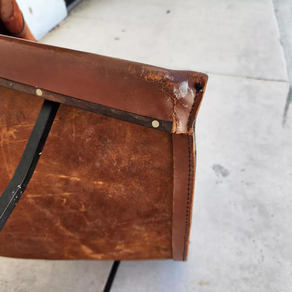 Leather Sling K Chair By WILLIAM KATAVOLOS For Sale 14