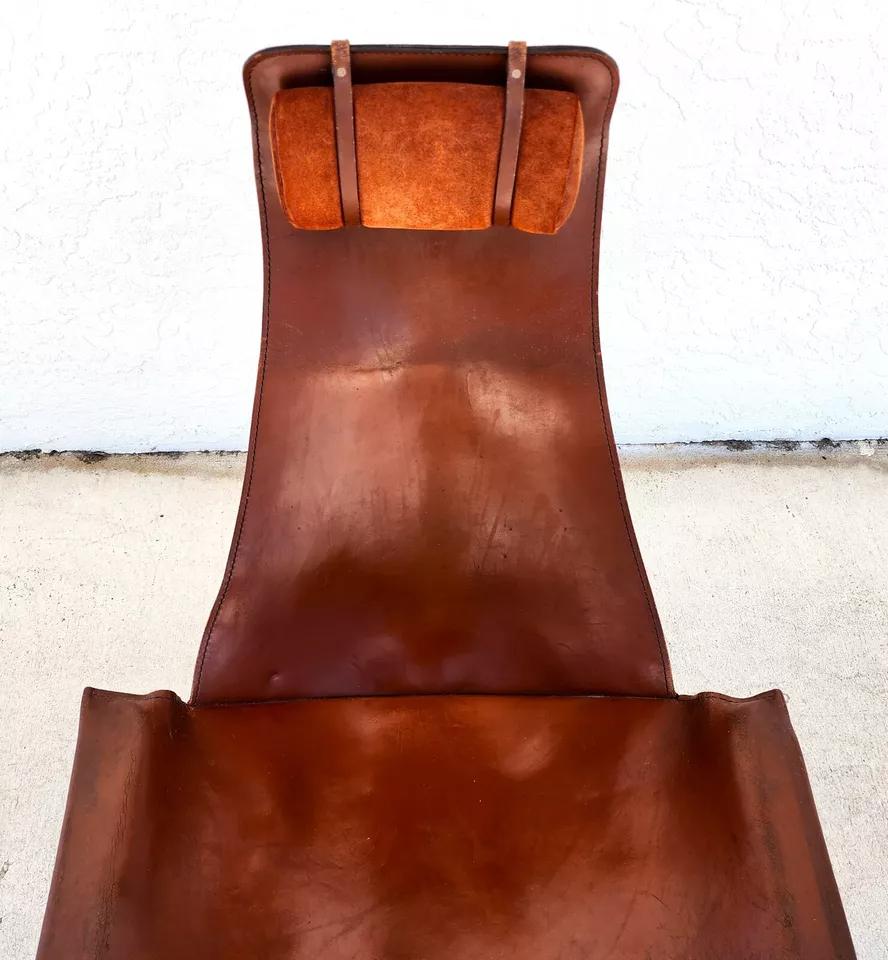 Leather Sling K Chair By WILLIAM KATAVOLOS For Sale 4