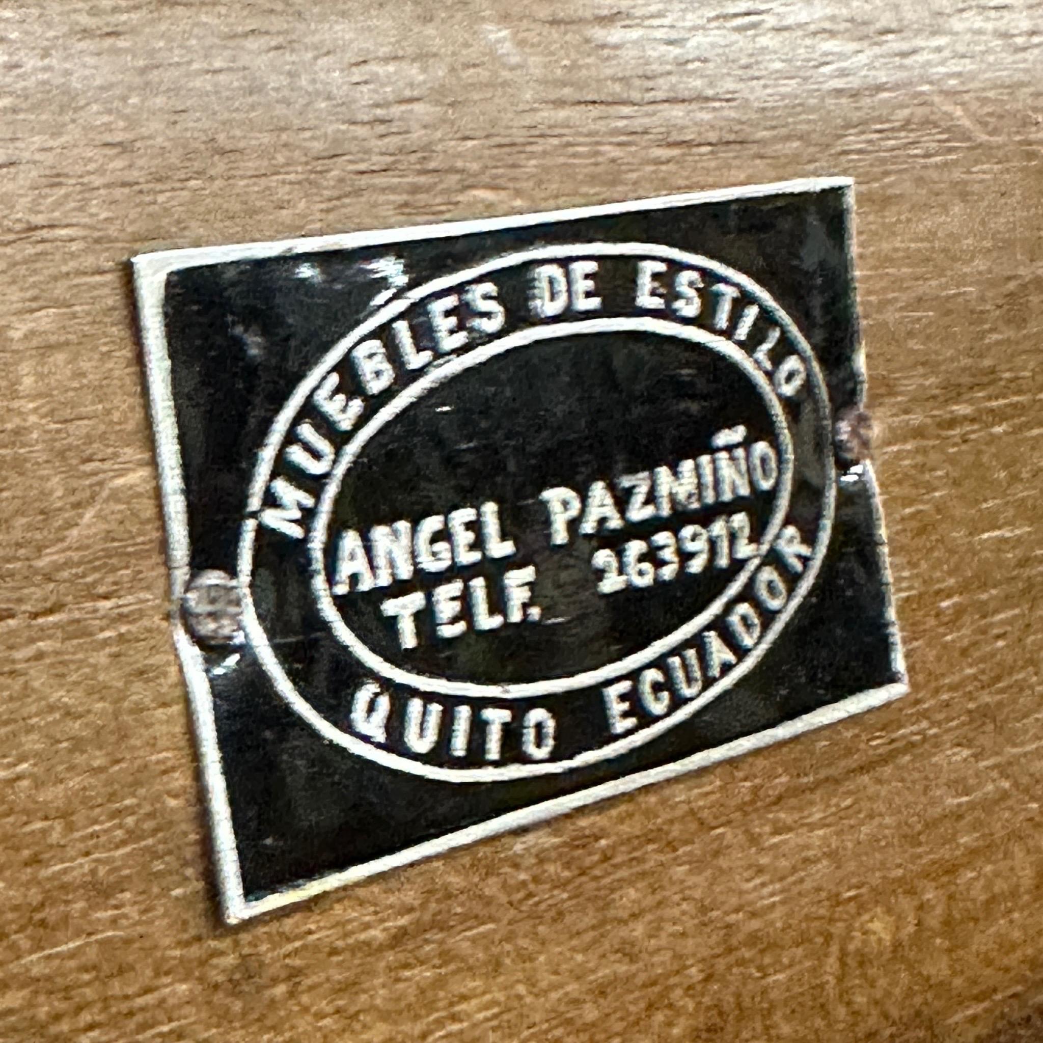 Chaise à bascule en cuir par Angel Pazmino pour Muebles De Estilo en vente 3