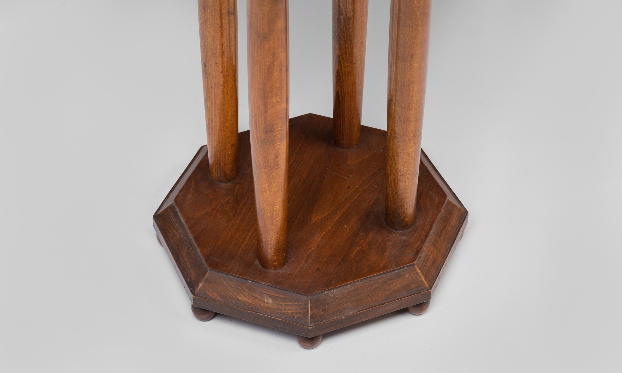 Mid-20th Century Leather Smoking Table, France, circa 1930