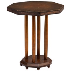 Leather Smoking Table, France, circa 1930