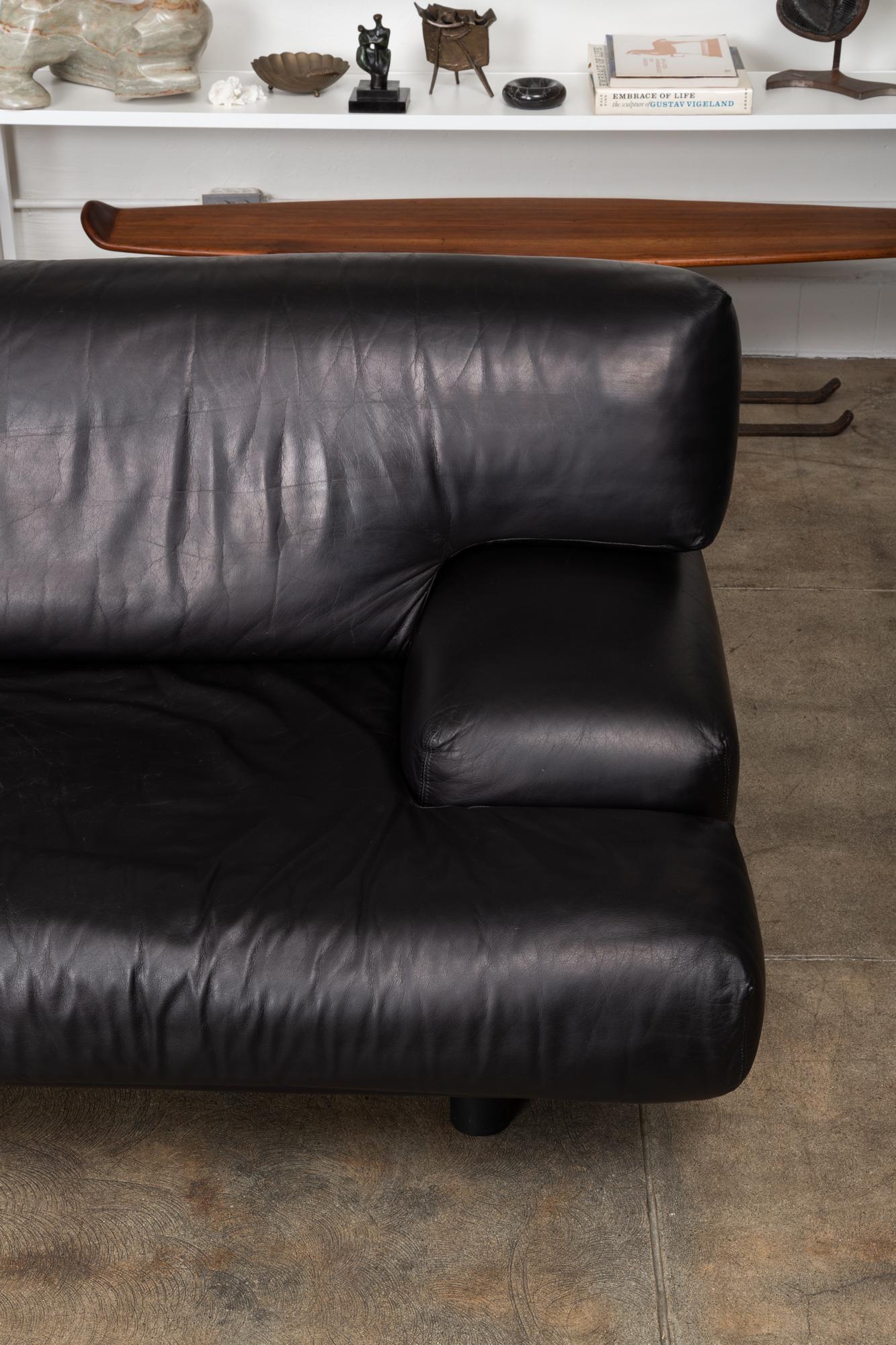 Post-Modern Leather Sofa by Brayton International