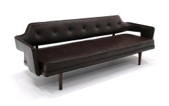 Leather Sofa by Edward Wormley for Dunbar, Rare