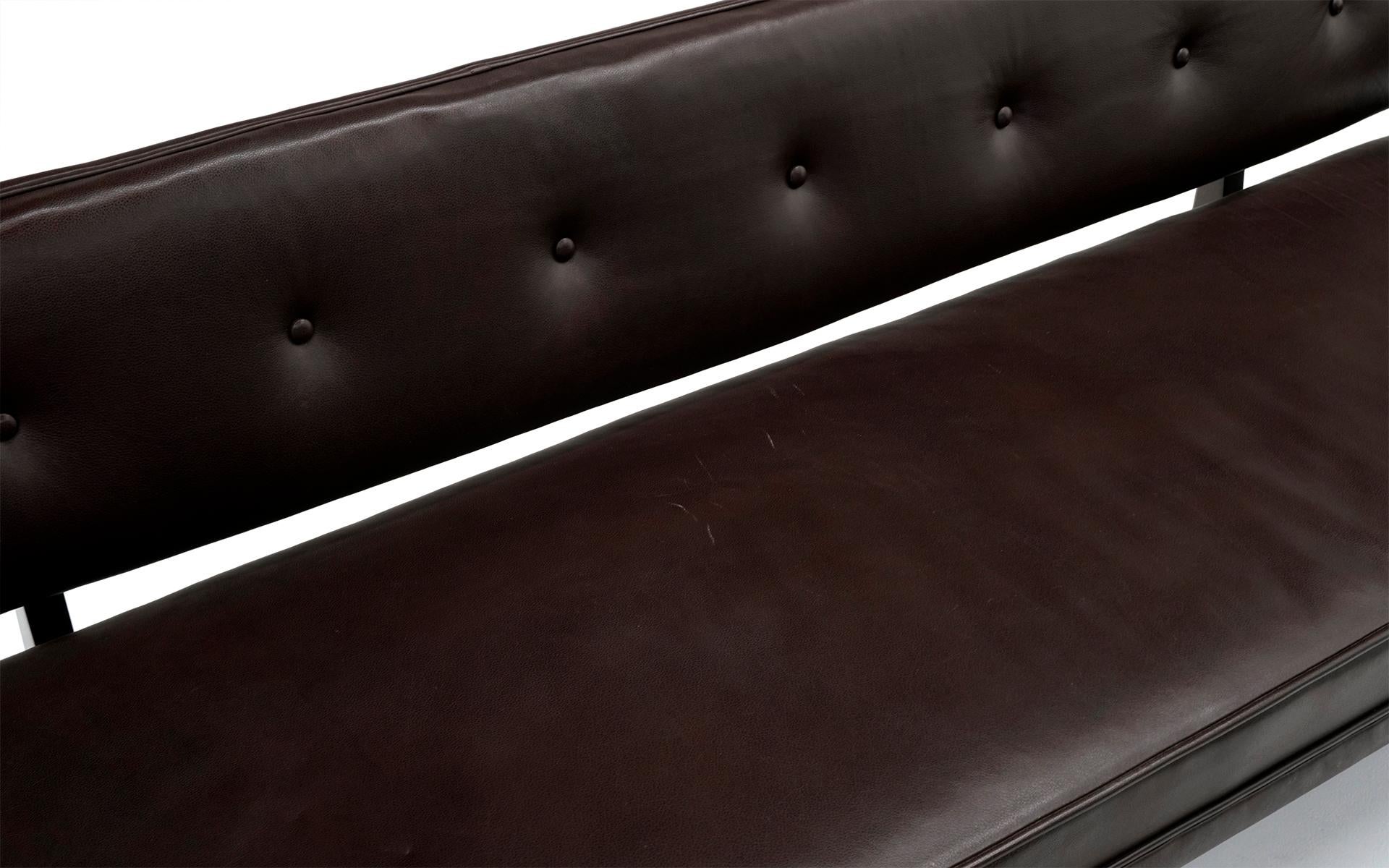 Mid-20th Century Leather Sofa by Edward Wormley for Dunbar, Rare