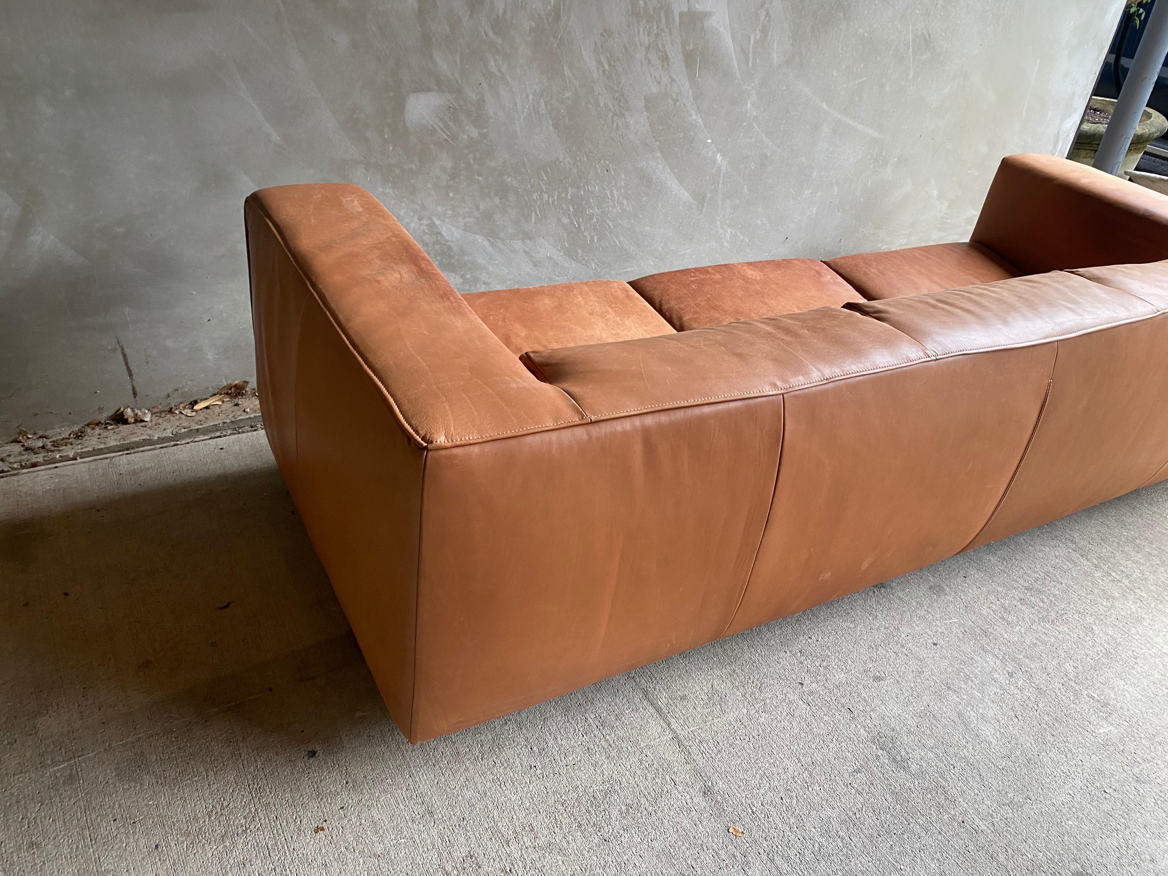 Leather Sofa by Gerard Van Den Berg, NL, 1980's 6