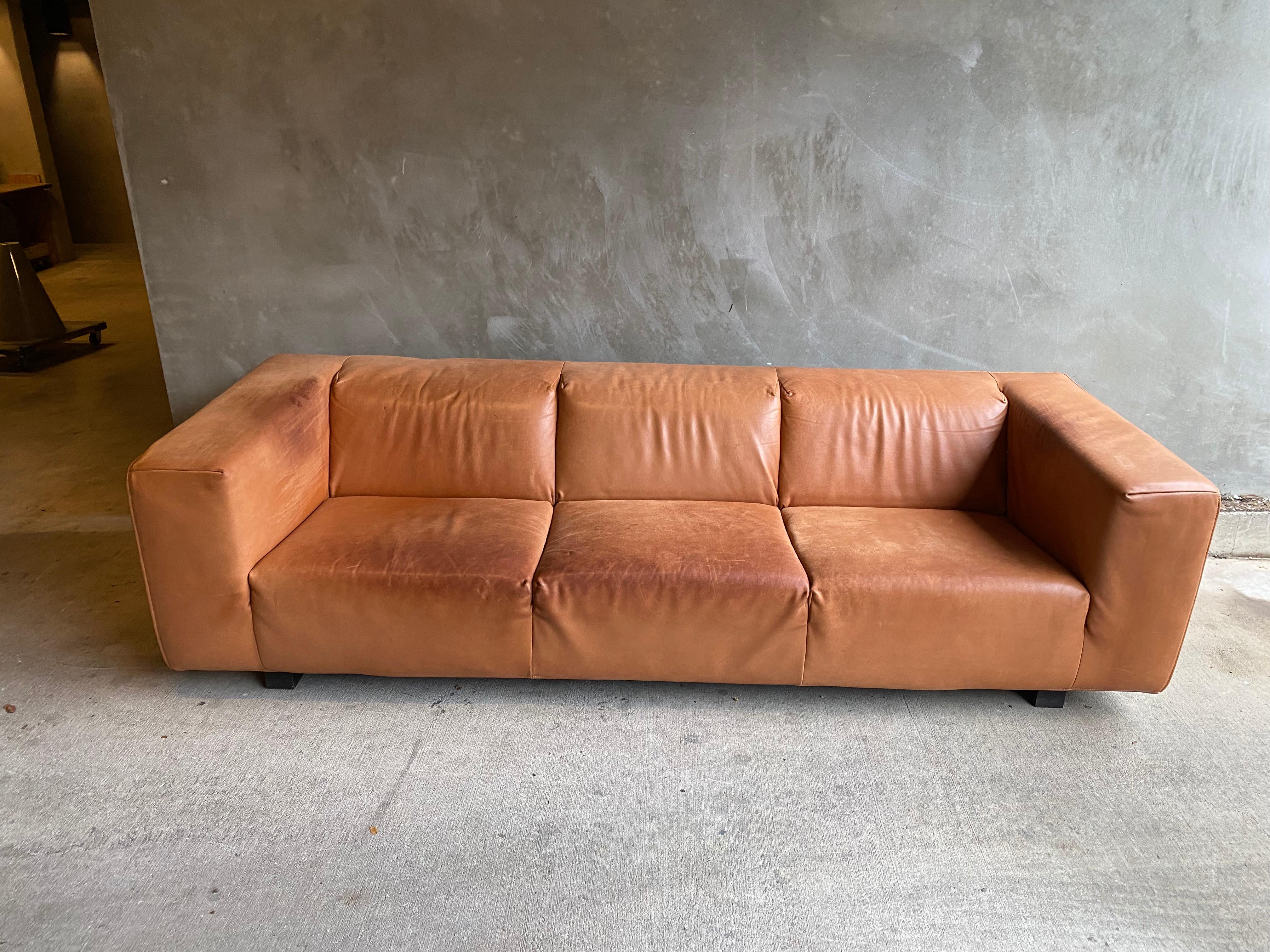 Leather Sofa by Gerard Van Den Berg, NL, 1980's 1