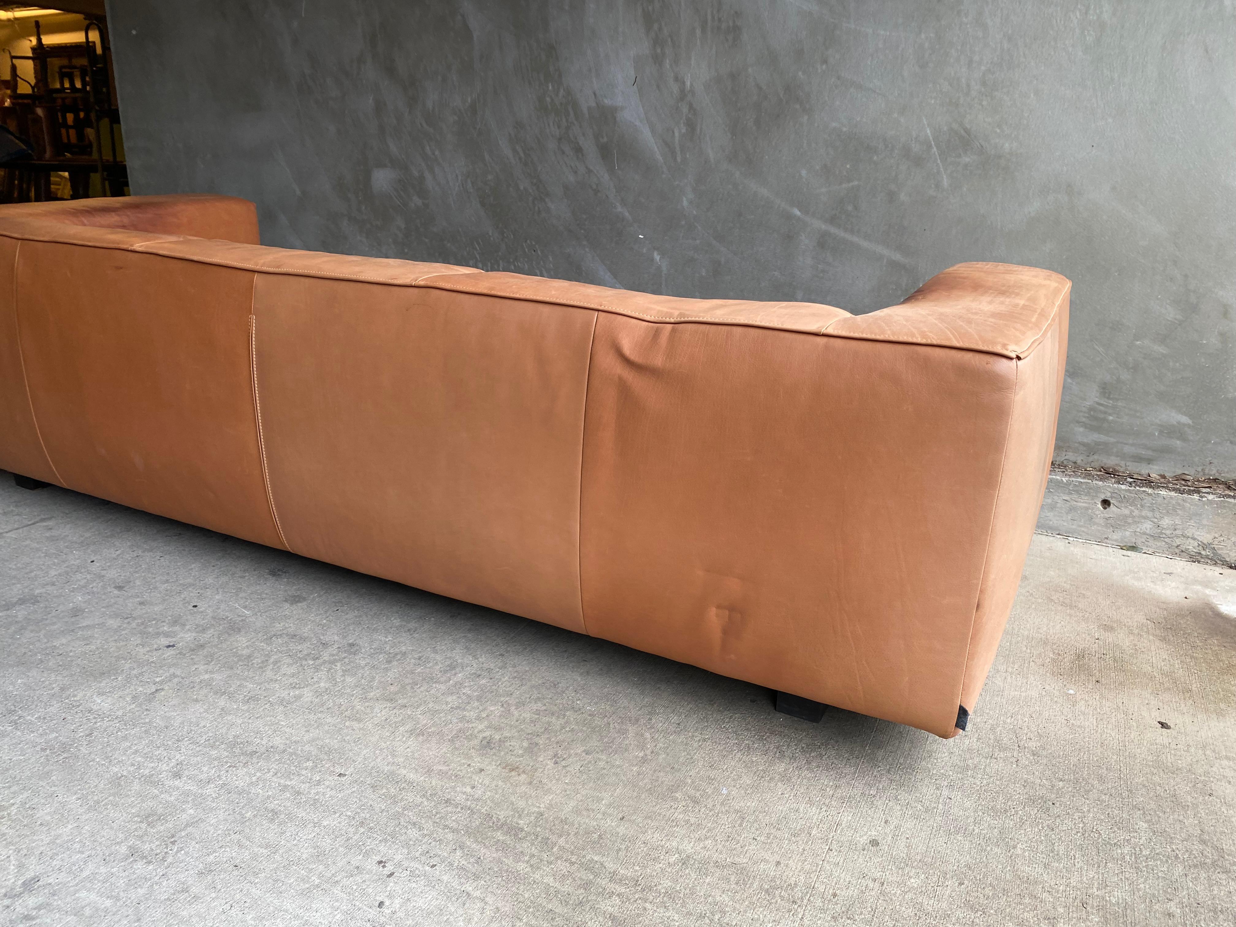 Leather Sofa by Gerard Van Den Berg, NL, 1980's 3