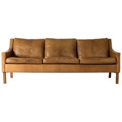 Leather Sofa by Ib Kofod-Larsen