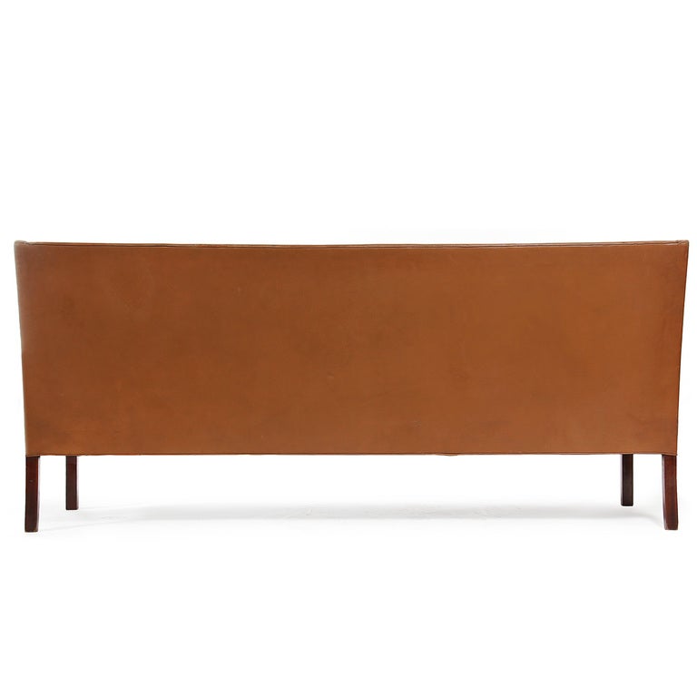 Danish Leather Sofa by Ole Wanscher For Sale