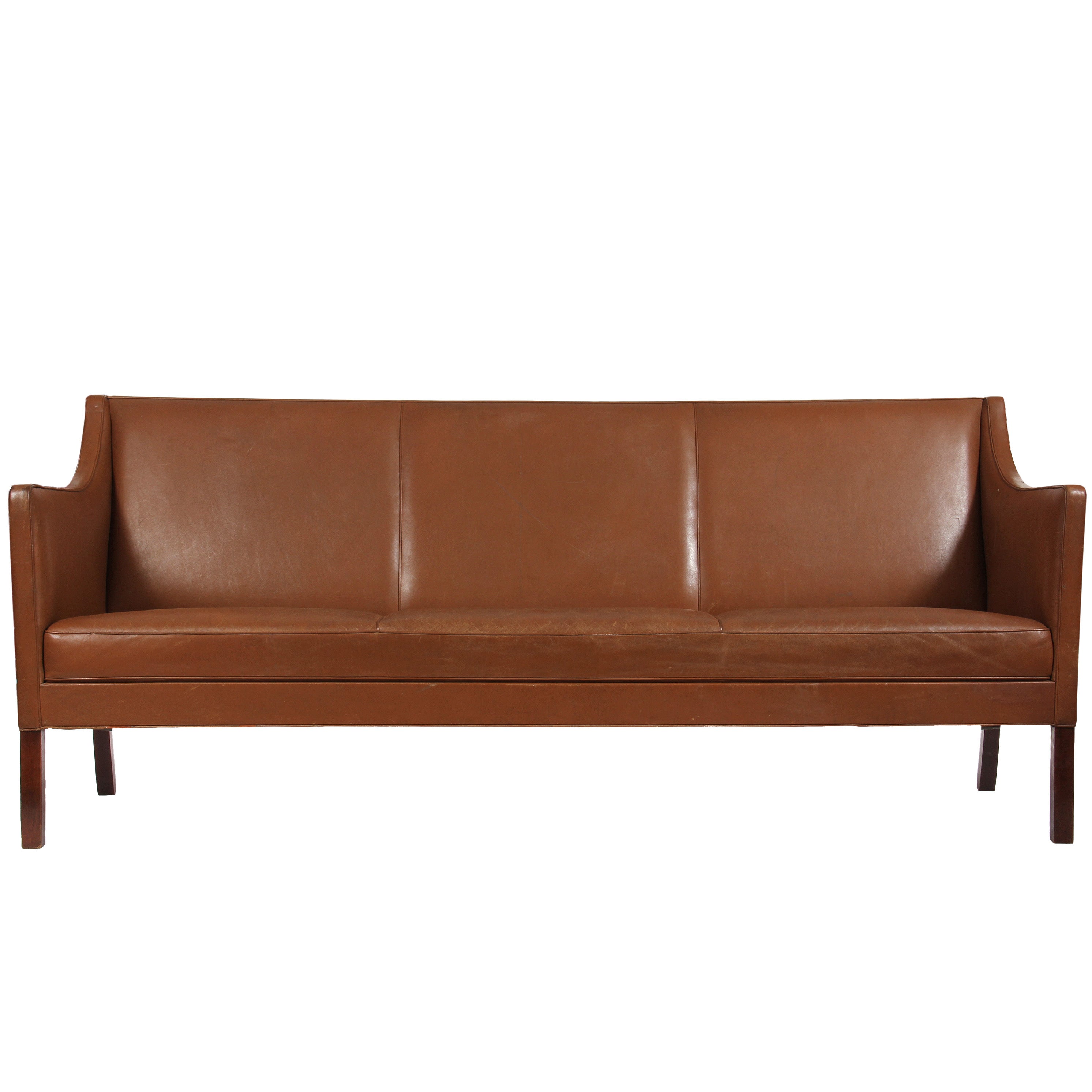 Leather Sofa by Ole Wanscher For Sale