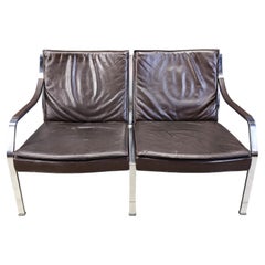 Leather sofa by Preben Fabricius and Jorgen Kastholm for Walter Knoll, 1960