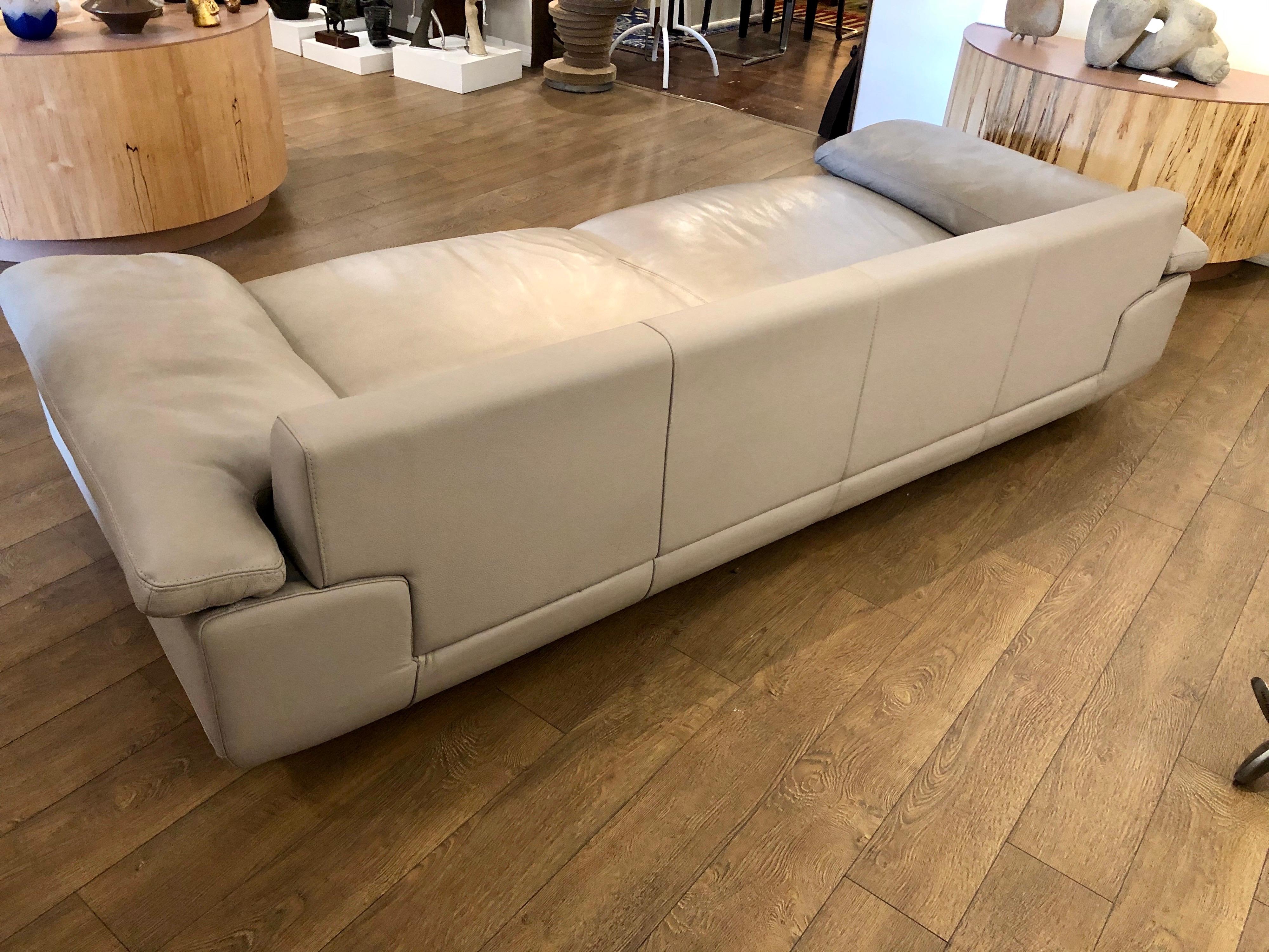 roche bobois leather couch