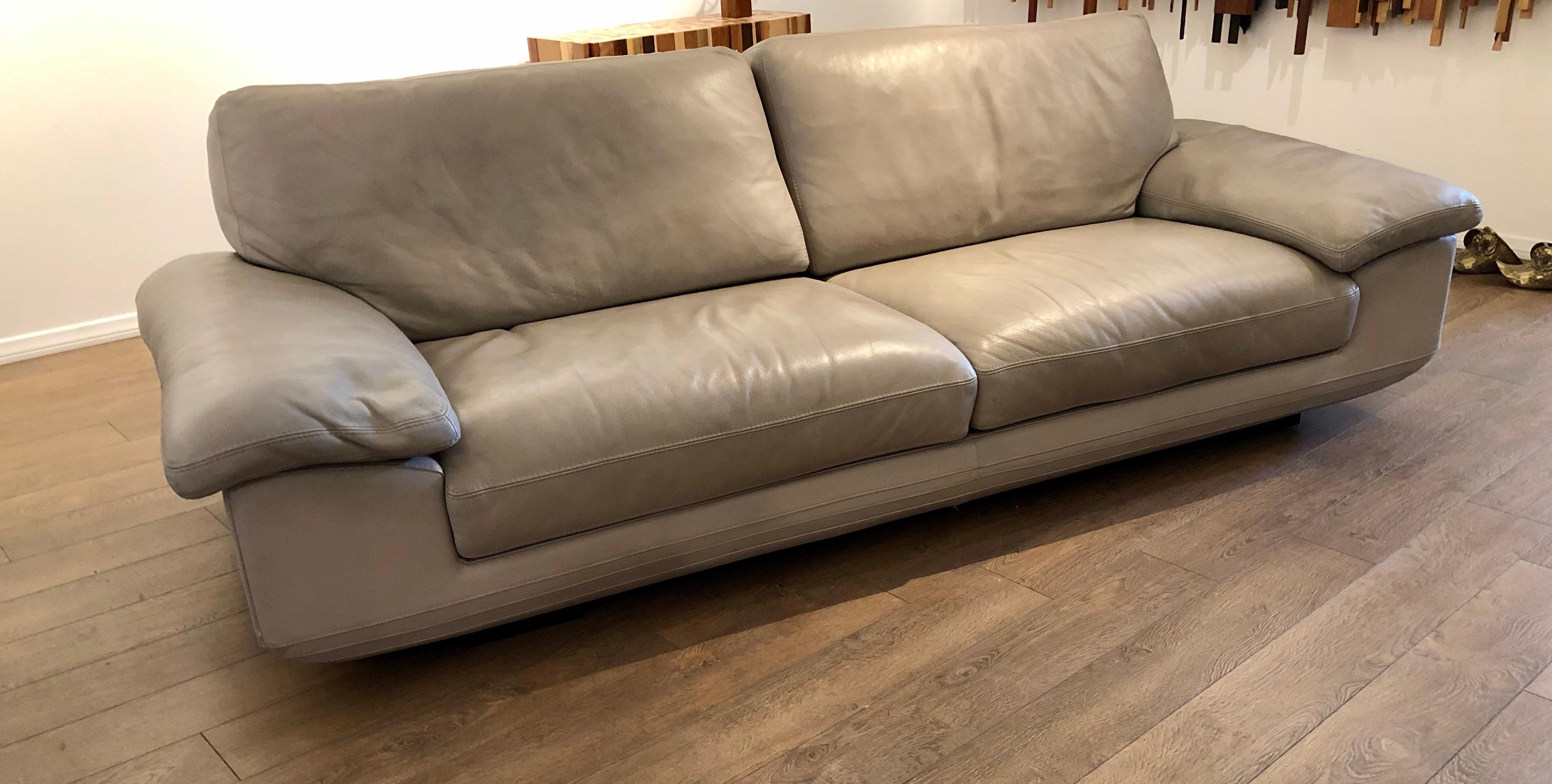 roche bobois sofa leather