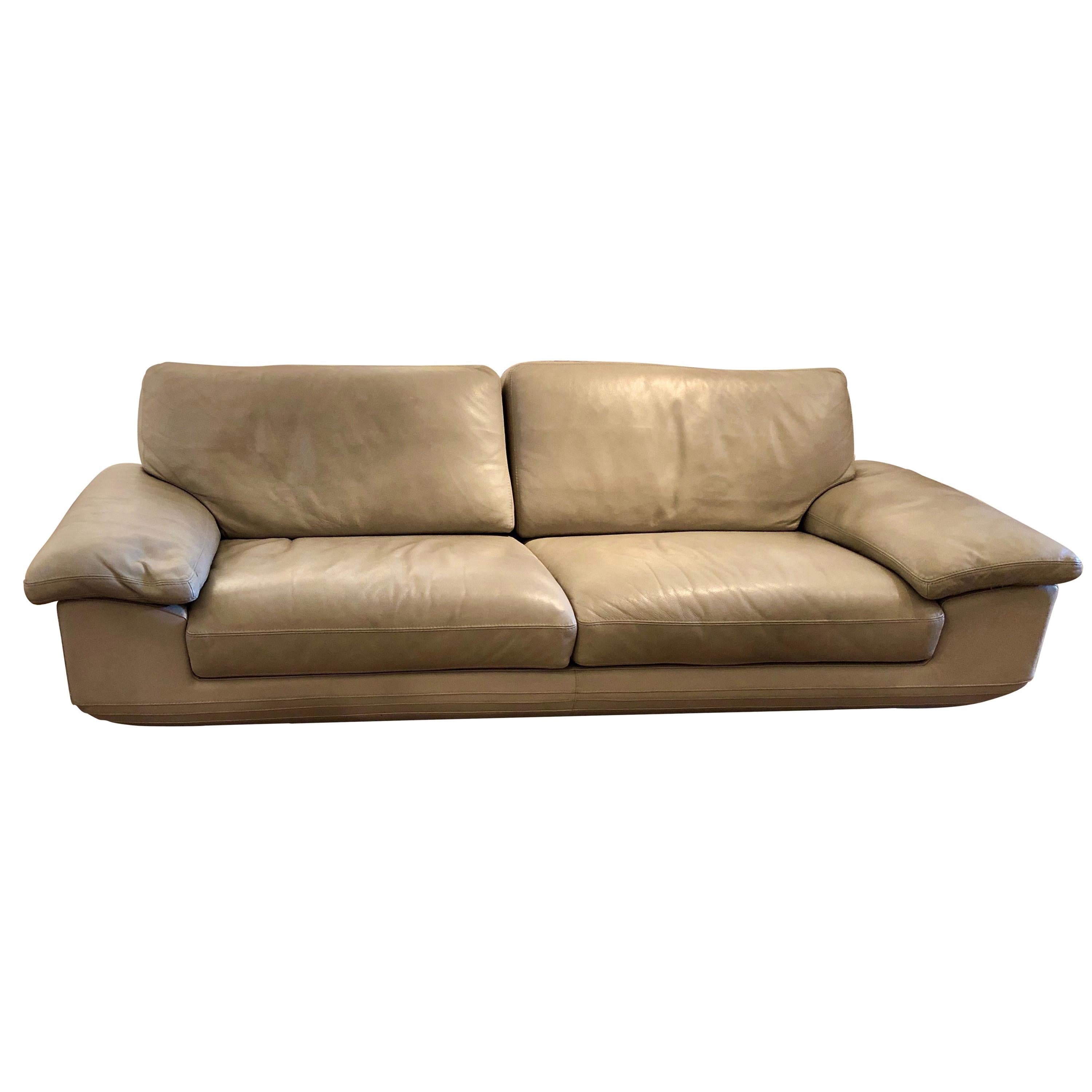Leather Sofa by Roche Bobois