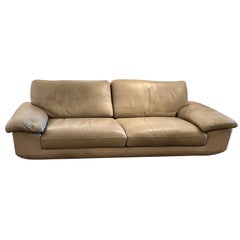 Vintage Leather Sofa by Roche Bobois