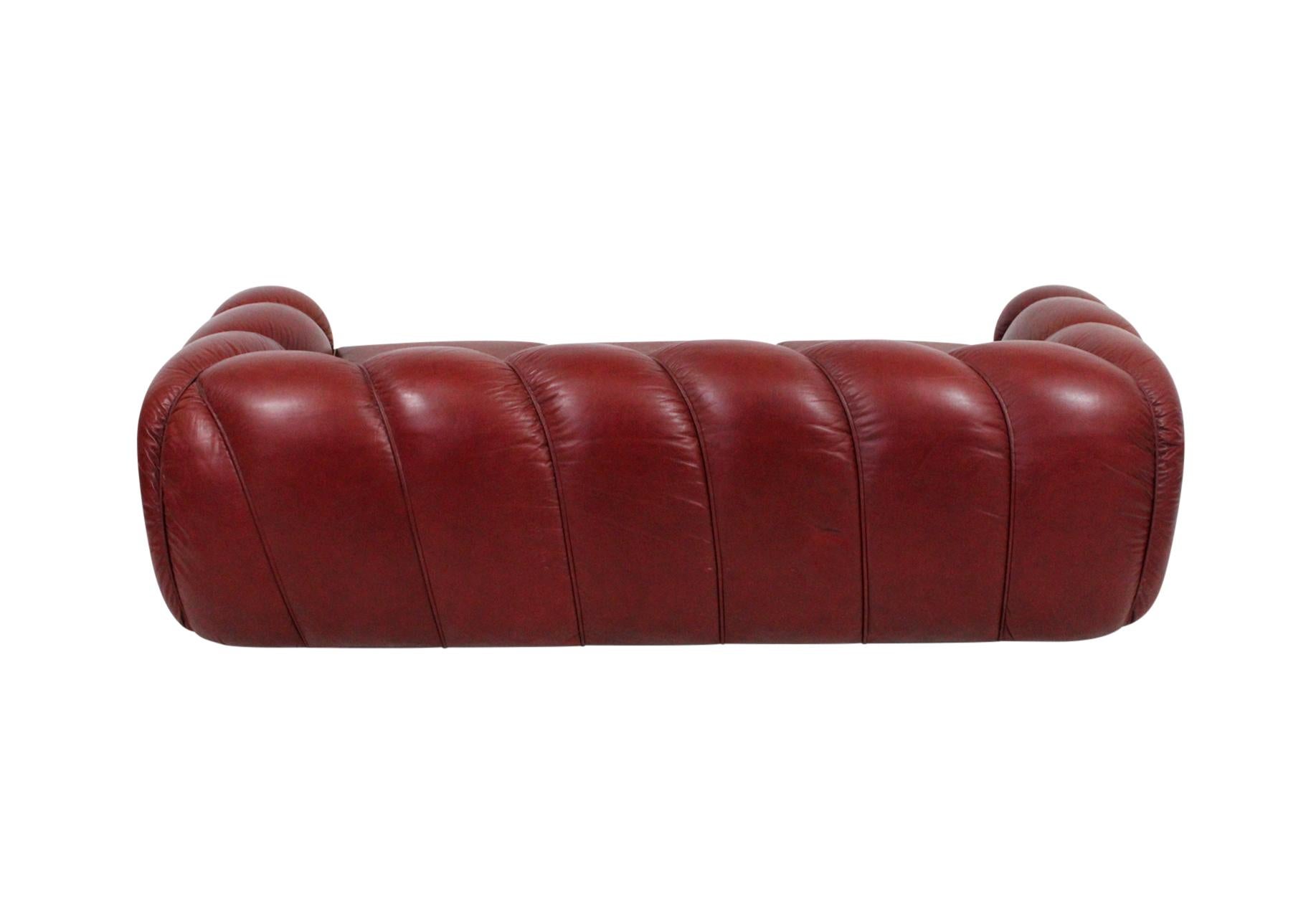 Mid-Century Modern Leather Sofa by Vivai del Sud