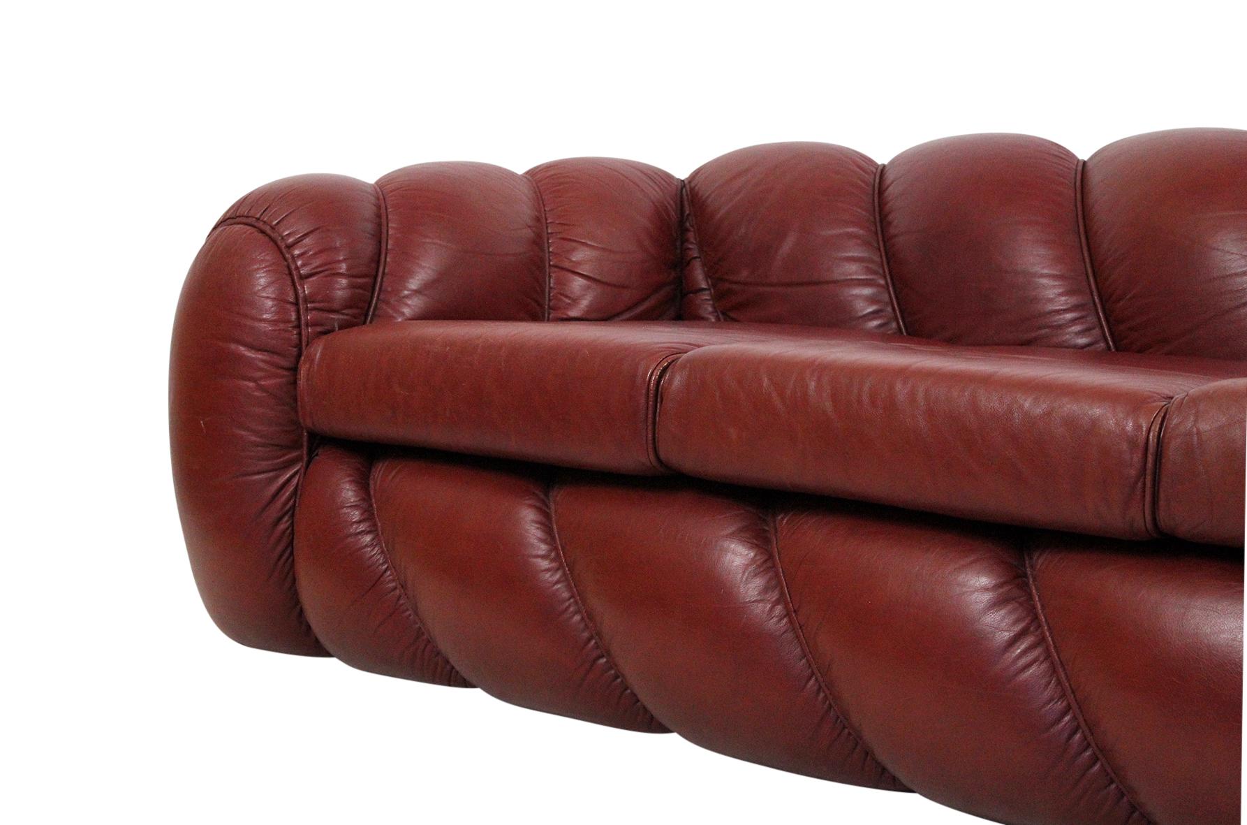 Late 20th Century Leather Sofa by Vivai del Sud