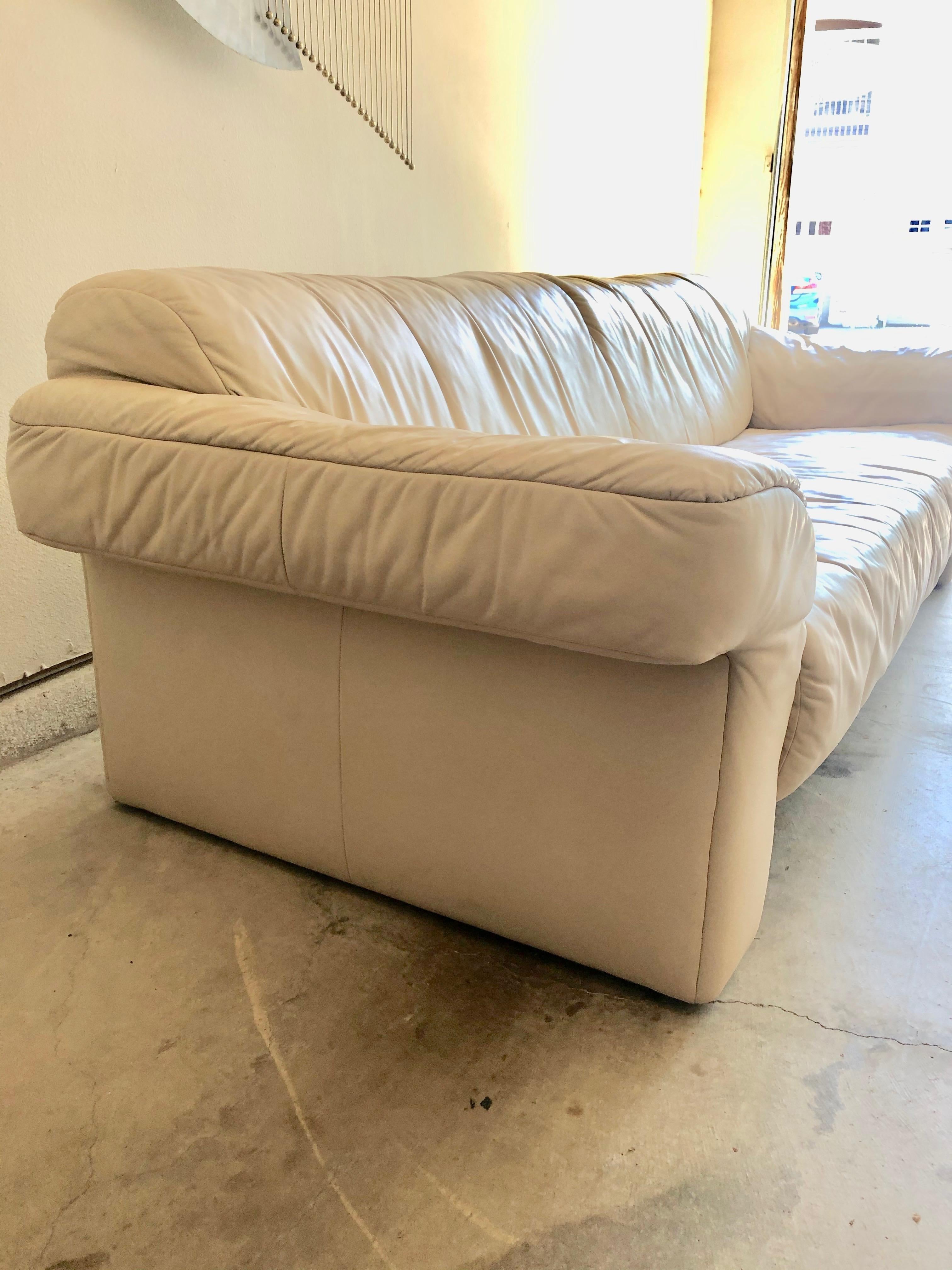 Leather Sofa by WK Möbel In Good Condition In Denton, TX