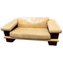 Ledersofa, ca. 1980er-Jahre