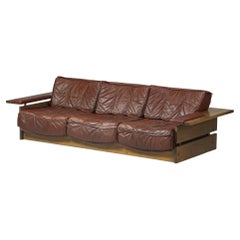Leather Sofa, Hämeen Kalustajat, Finland, 1970s