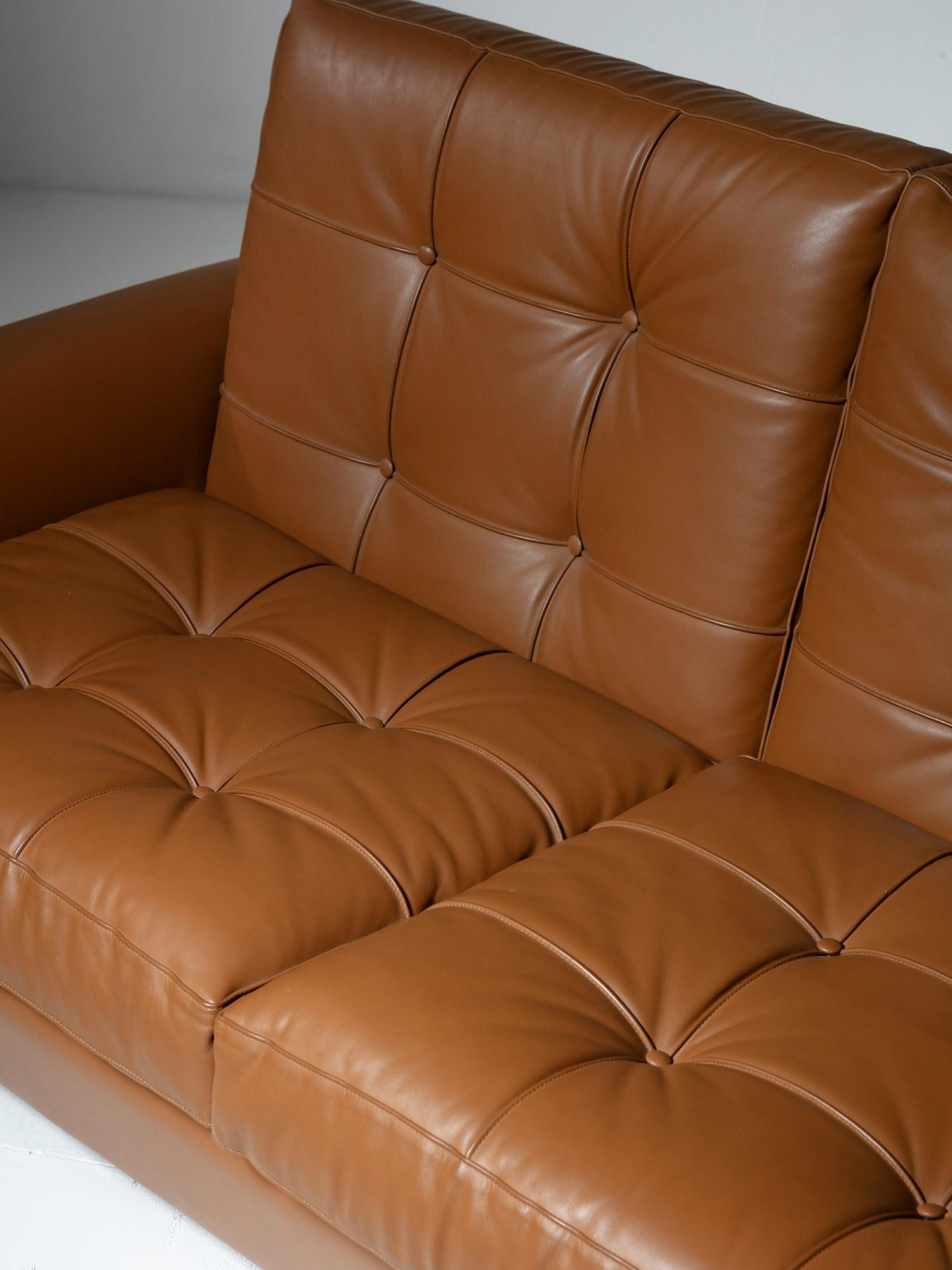 Leather Sofa Model 919 by Ico Parisi for Cassina, Italy, 1960s In Good Condition For Sale In Milan, IT
