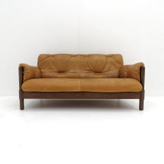 Leather Sofa/Settee in Style of Jean Gillon, 1960
